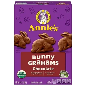 Annie's Bunny Grahams Chocolate Baked Graham Snacks 7.5 Oz