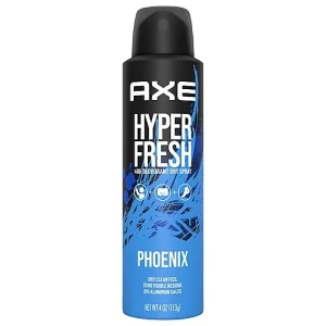 Axe Deodorant, Dry Spray, 48 H, Hyper Fresh, Phoenix 4 Oz