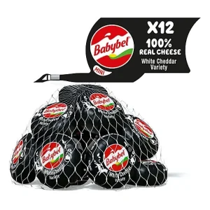 Babybel White Cheddar Snack Cheese, 8.5 Oz 12 Pack
