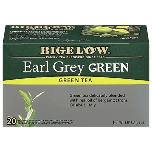 Bigelow Earl Grey Green Tea 20 Tb, 20 Individually Wrapped Tea Bags 20 Ea