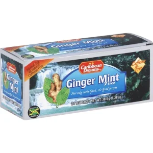 Caribbean Dreams Herbal Tea, Ginger Mint, Bags