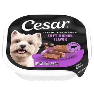 Cesar Classic Loaf In Sauce Filet Mignon Flavor Canine Cuisine 3.5 Oz