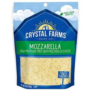Crystal Farms Cheese, Mozzarella, Finely Shredded 8 Oz
