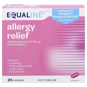 Equaline Allergy Relief, 25 Mg, Minitabs 24 Ea
