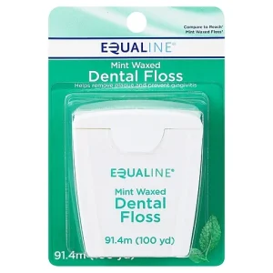 Equaline Dental Floss, Mint, Waxed 1 Ea