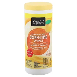 Essential Everyday Wipes, Disinfecting, Lemon Scent 35 Ea