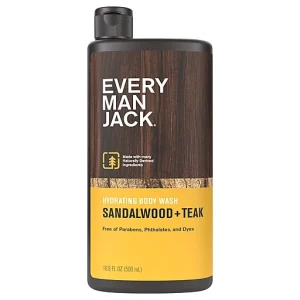 Every Man Jack Hydrating Sandalwood + Teak Body Wash 16.9 Fl Oz