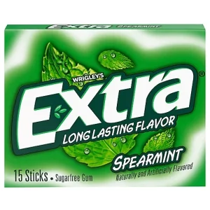 Extra Sugarfree Spearmint Gum 15 Ea