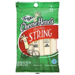 Frigo String Cheese, Part Skim, Low Moisture, Mozzarella, Original, 12 Pack 12 Ea