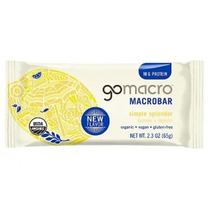 Go Macro Macrobar, Simple Splendor, Lemon + Lemon 2.3 Oz