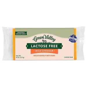 Green Valley Lactose Free Mild Cheddar Cheese Bar 8 Oz