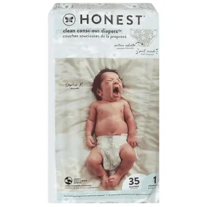 Honest Cuddly Bug Clean Conscious Size 1 Diapers (8 14 Lbs (4 6 Kg)) 35 Ea