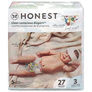 Honest Giggly Boo Cactus Cuties Clean Conscious Size 3 Diapers (16 28 Lbs (7 13 Kg)) 27 Ea