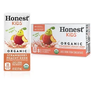 Honest Strawberry Peach Juice Drink Cartons 8 Ct