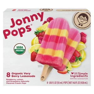 Jonny Pops Organic Very Berry Lemonade Frozen Pops 8 Ea