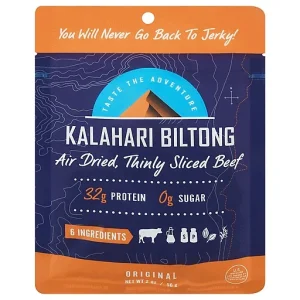 Kalahari Biltong Beef, Thinly Sliced, Air Dried, Original 2 Oz