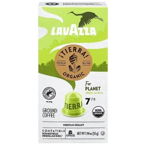 Lavazza Capsules Ground Medium Roast Tierra Coffee 10 Ea