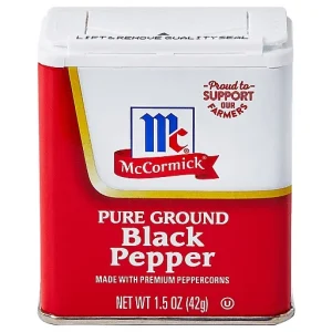Mc Cormick Pure Ground Black Pepper 1.5 Oz