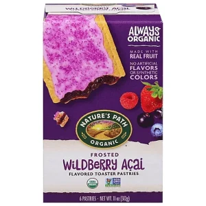 Nature's Path Organic Toaster Pastries, Wildberry Acai, Frosted 6 Ea