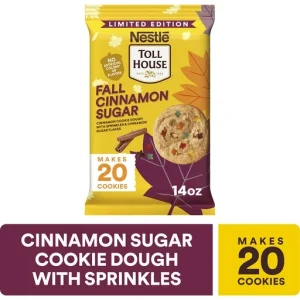 Nestle Toll House Fall Cinnamon Sugar Cookie Dough, 20 Cinnamon Sugar Cookies