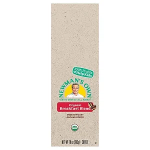 Newman's Own Coffee, Organic, Ground, Medium Roast, Breakfast Blend 10 Oz