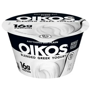 Oikos Blended Plain High Protein Nonfat Greek Yogurt 5.3 Oz