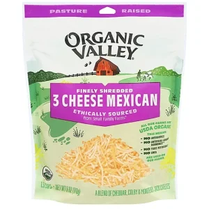 Organic Valley 3 Cheese Mexican Finely Shredded Cheese 6 Oz