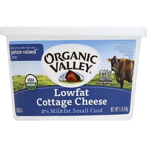 Organic Valley Cottage Cheese, Small Curd, 2% Milkfat, Lowfat 1 Lb