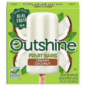 Outshine Fruit Bars, Creamy Coconut 6 Ea