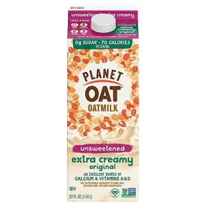 Planet Oat Unsweetened Extra Creamy Original Oatmilk 52 Fl Oz