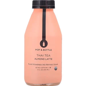 Pop & Bottle Almond Latte, Thai Tea 11 Fl Oz