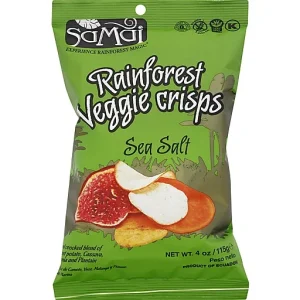 Samai Rainforest Veggie Crisps, Sea Salt 4 Oz