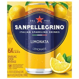 Sanpellegrino Italian Lemonade Sparkling Drinks 6 Ea