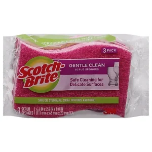 Scotch Brite Scrub Sponges, Gentle Clean, 3 Pack 3 Ea