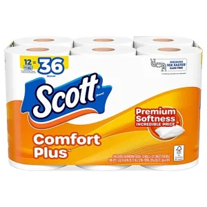 Scott One Ply Unscented Triple Rolls Bathroom Tissue 12 Ea
