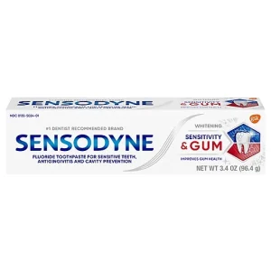 Sensodyne Sensitivity & Gum Whitening Toothpaste 3.4 Oz