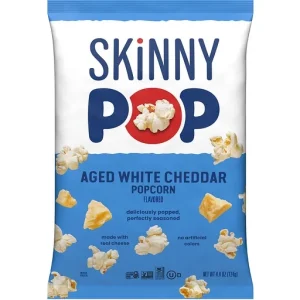 Skinny Pop Aged White Cheddar Popcorn 4.4 Oz