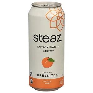 Steaz Green Tea, Organic, Peach, Antioxidant Brew 16 Fl Oz