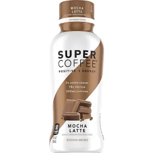 Super Coffee Coffee, Enhanced, Mocha Latte, Positive Energy 12 Fl Oz