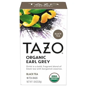 Tazo Tea Bags Organic Earl Grey Black Tea 16 Ea