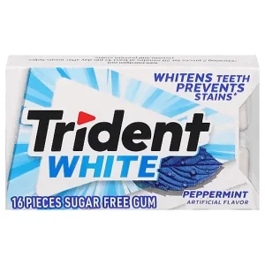 Trident Gum, Sugar Free, Peppermint 16 Ea