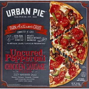 Urban Pie Pizza, Thin Artisan, Uncured Pepperoni & Sliced Chicken Sausage 20.45 Oz