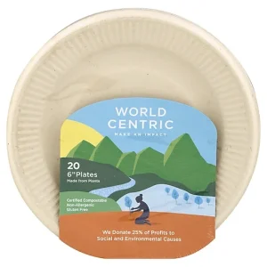 World Centric 6 Inch Plates 20 Ea
