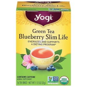 Yogi Green Tea, Blueberry Slim Life, Tea Bags 16 Ea
